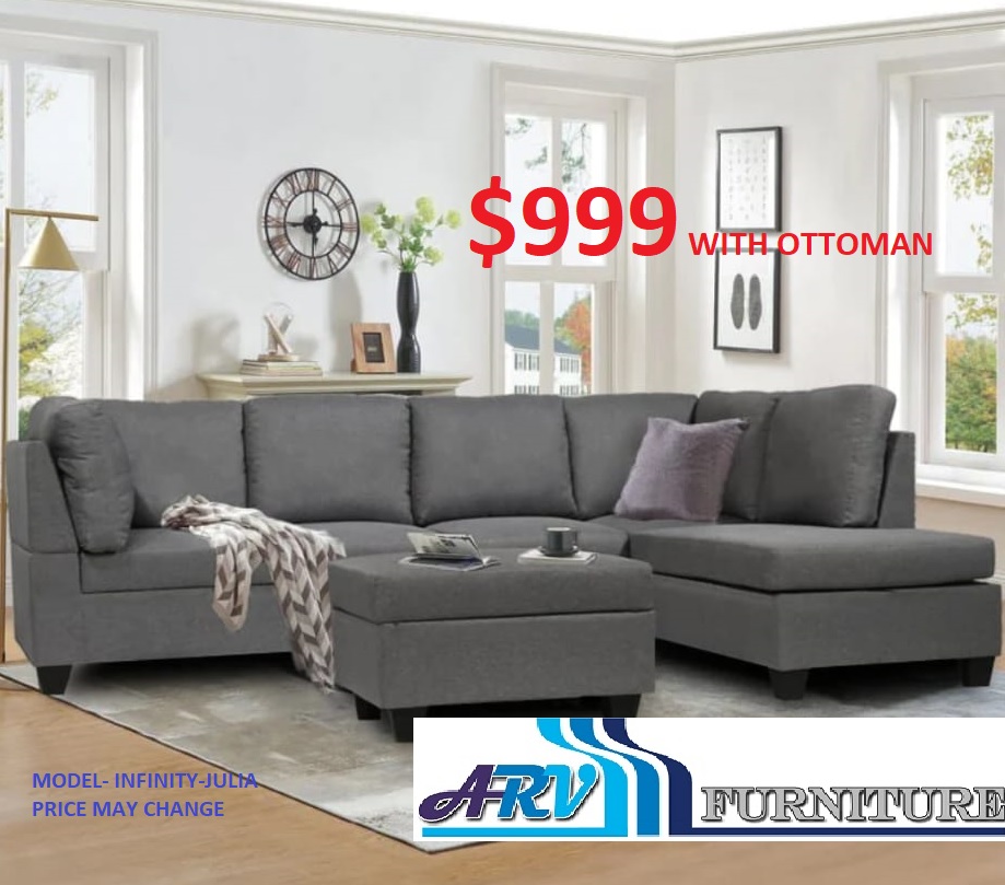 The Price is for a Fabric Sectional Sofa with ottoman. ARV Furniture Blog