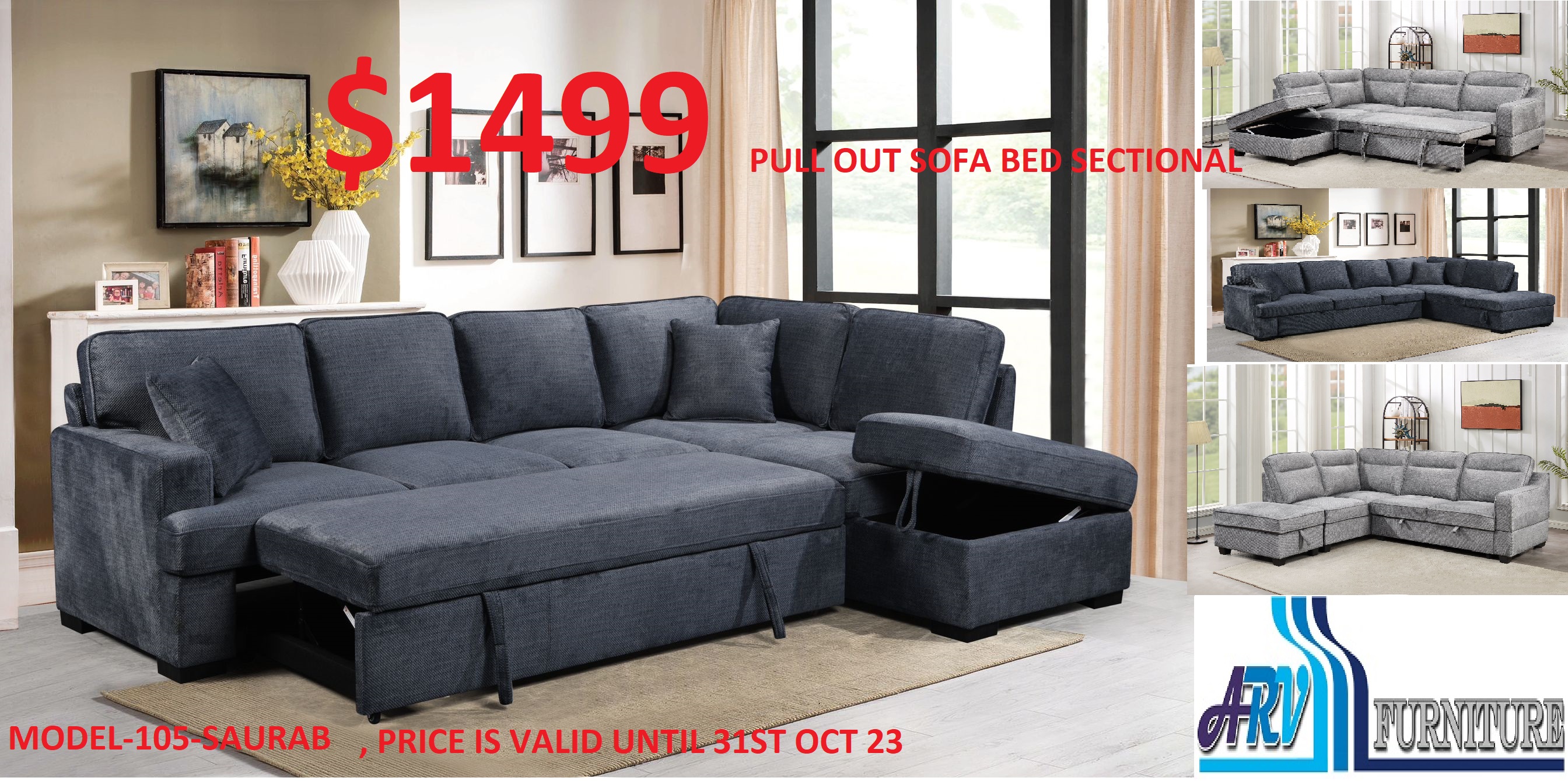 TIPS TO CHOOSE MODERN SECTIONAL WITH PULLOUT SOFA ARV FURNITURE