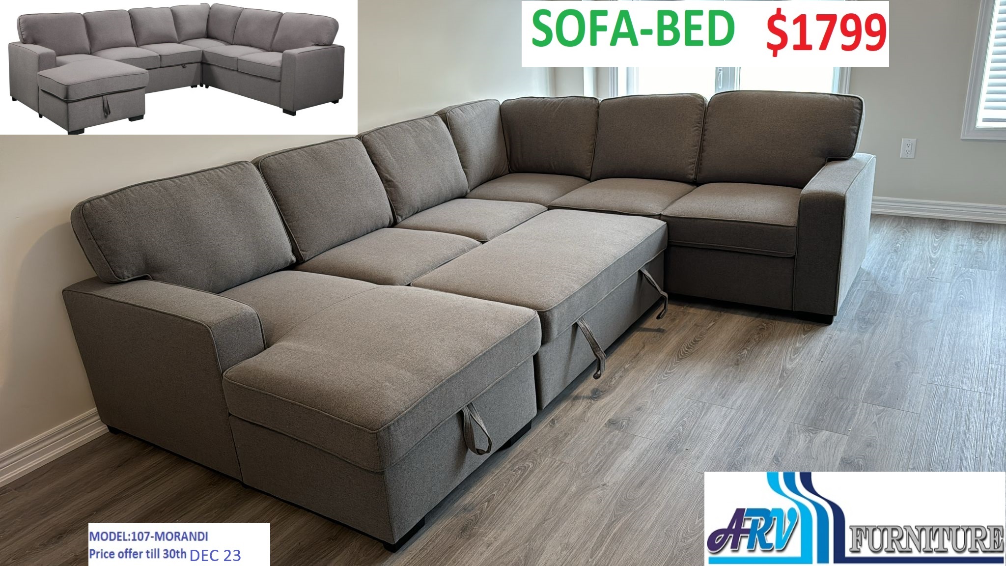 TIPS TO CHOOSE SECTIONAL STORAGE SOFA BED FABRIC ARV FURNITURE